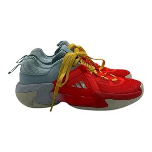 Adidas Exhibit SMU Basketball Sneakers – Red/Yellow/Light Blue – Women’s 8W
